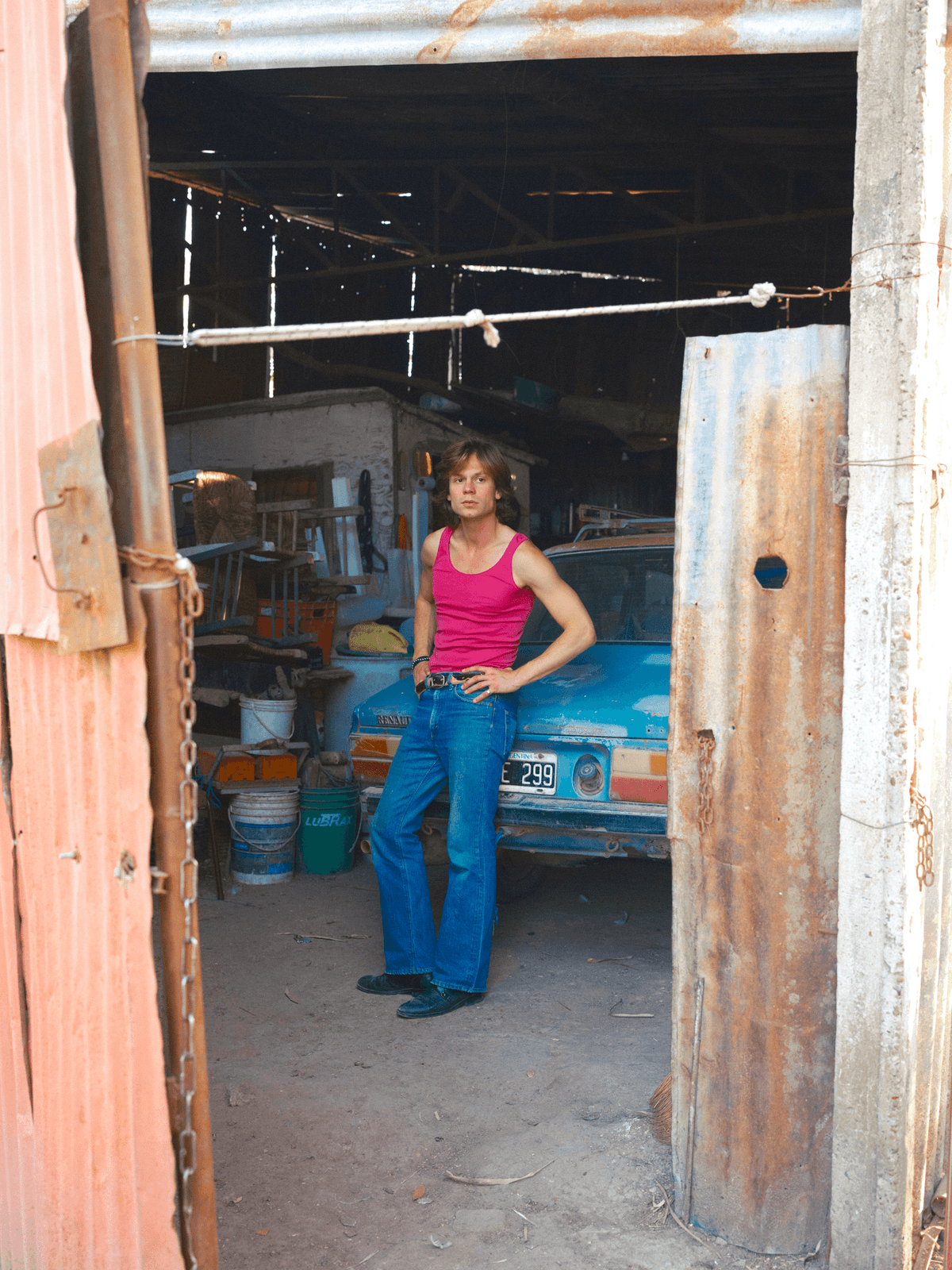 Joe Apollonio on the set of Magic Farm